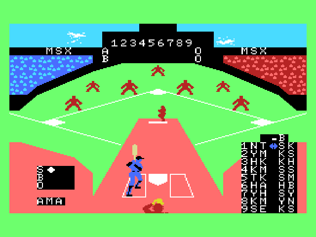 MSX Baseball Screenshot 1